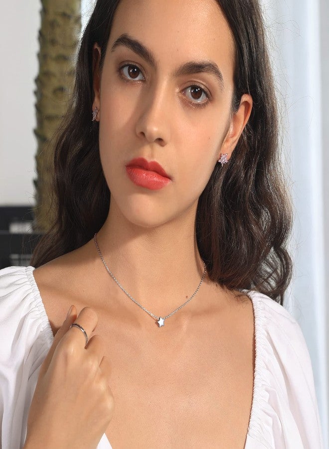 PROSILVER 925 Sterling Silver Necklace for Women | Dainty Delicate Adjustable Choker with Star Pendant, Hypoallergenic Tarnish Resistant Everyday Jewelry Gift for Her - Image 2